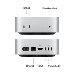 Mac mini M4 sa 10-jezgarnim CPU-om, 10-jezgarnim GPU-om, 16GB objedinjene memorije i 512GB SSD-om - iSTYLE RS