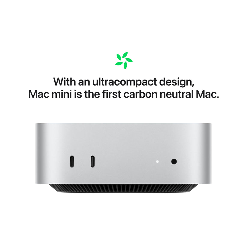 Mac mini M4 sa 10-jezgarnim CPU-om, 10-jezgarnim GPU-om, 16GB objedinjene memorije i 256GB SSD-om - iSTYLE RS