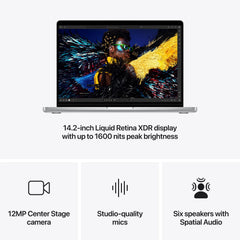 14-inčni MacBook Pro M4 sa 10-jezgarnim CPU-om i 10-jezgarnim GPU-om, 24GB objedinjene memorije i 1TB SSD-om - Silver - iSTYLE RS