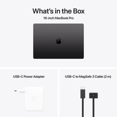 16-inčni MacBook Pro: Apple M4 Pro sa 14‑jezgarnim CPU-om i 20‑jezgarnim GPU-om, 2TB SSD, 24GB RAM, Standardno staklo, International English (QWERTY) - Space Black CTO