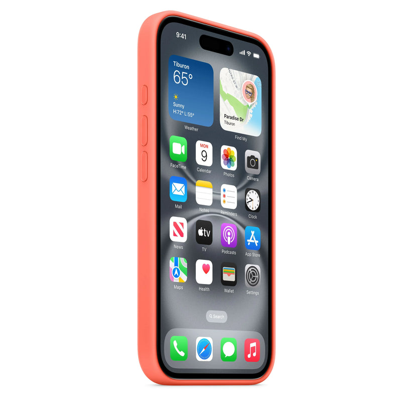 iPhone 16 Silicone Case sa MagSafe-om – Tangerine - iSTYLE RS