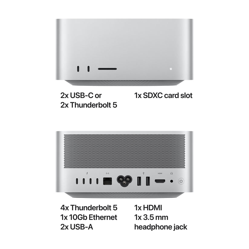 Mac Studio M3 Ultra sa 28-jezgarnim CPU-om, 60-jezgarnim GPU-om, 96GB objedinjene memorije i 1TB SSD-om - iSTYLE RS