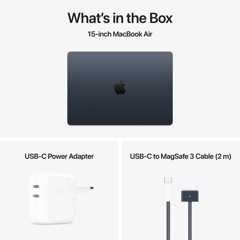 15-inčni MacBook Air M4 sa 10-jezgarnim CPU-om, 10-jezgarnim GPU-om, 16GB objedinjene memorije i 512GB SSD - Midnight - iSTYLE RS