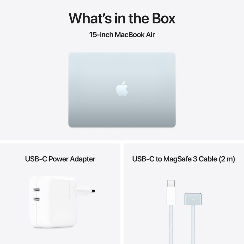 15-inčni MacBook Air M4 sa 10-jezgarnim CPU-om, 10-jezgarnim GPU-om, 16GB objedinjene memorije i 256GB SSD - Sky Blue - iSTYLE RS