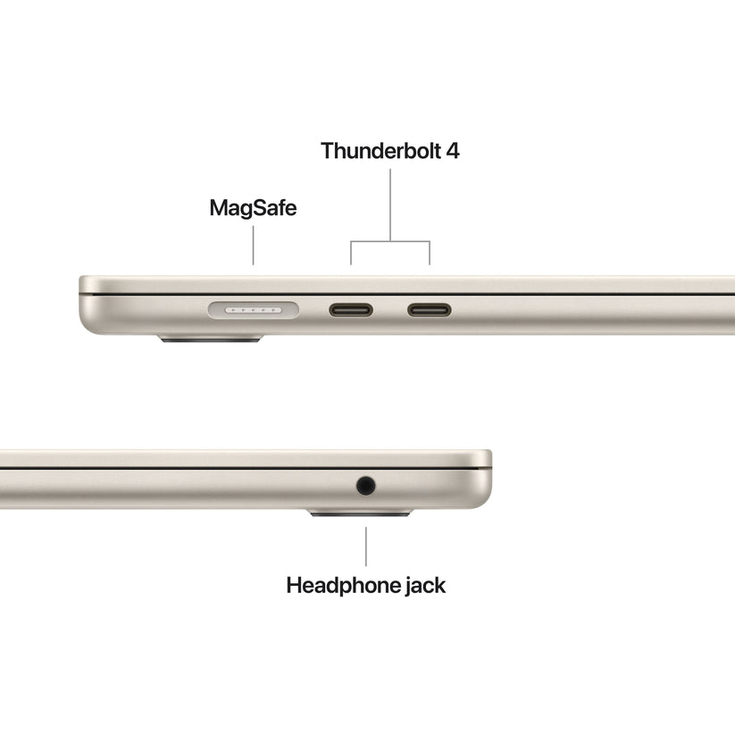 15-inčni MacBook Air M4 sa 10-jezgarnim CPU-om, 10-jezgarnim GPU-om, 16GB objedinjene memorije i 256GB SSD - Starlight - iSTYLE RS
