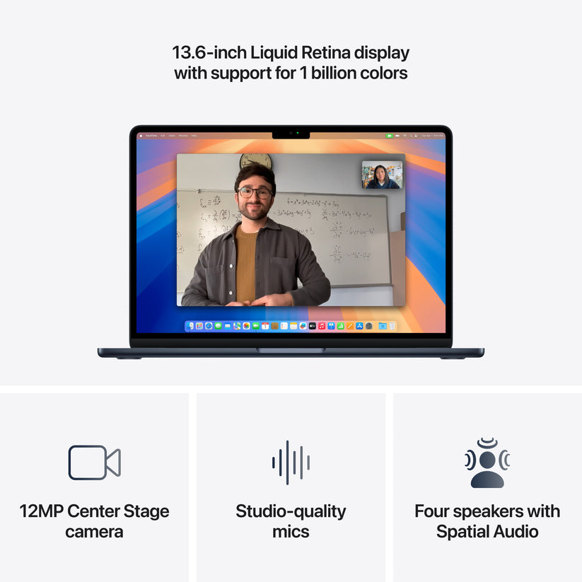 13-inčni MacBook Air M4 sa 10-jezgarnim CPU-om, 10-jezgarnim GPU-om, 16GB objedinjene memorije i 512GB SSD - Midnight - iSTYLE RS