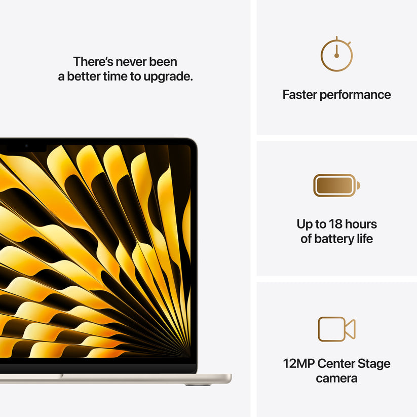 13-inčni MacBook Air M4 sa 10-jezgarnim CPU-om, 10-jezgarnim GPU-om, 16GB objedinjene memorije i 512GB SSD - Starlight - iSTYLE RS