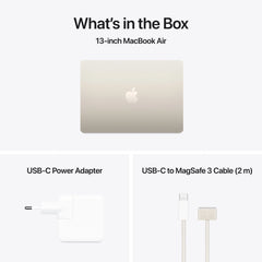13-inčni MacBook Air M4 sa 10-jezgarnim CPU-om, 10-jezgarnim GPU-om, 24GB objedinjene memorije i 512GB SSD - Starlight - iSTYLE RS