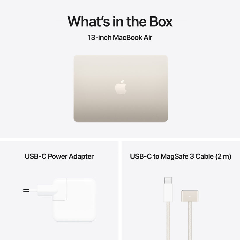 13-inčni MacBook Air M4 sa 10-jezgarnim CPU-om, 10-jezgarnim GPU-om, 16GB objedinjene memorije i 512GB SSD - Starlight - iSTYLE RS