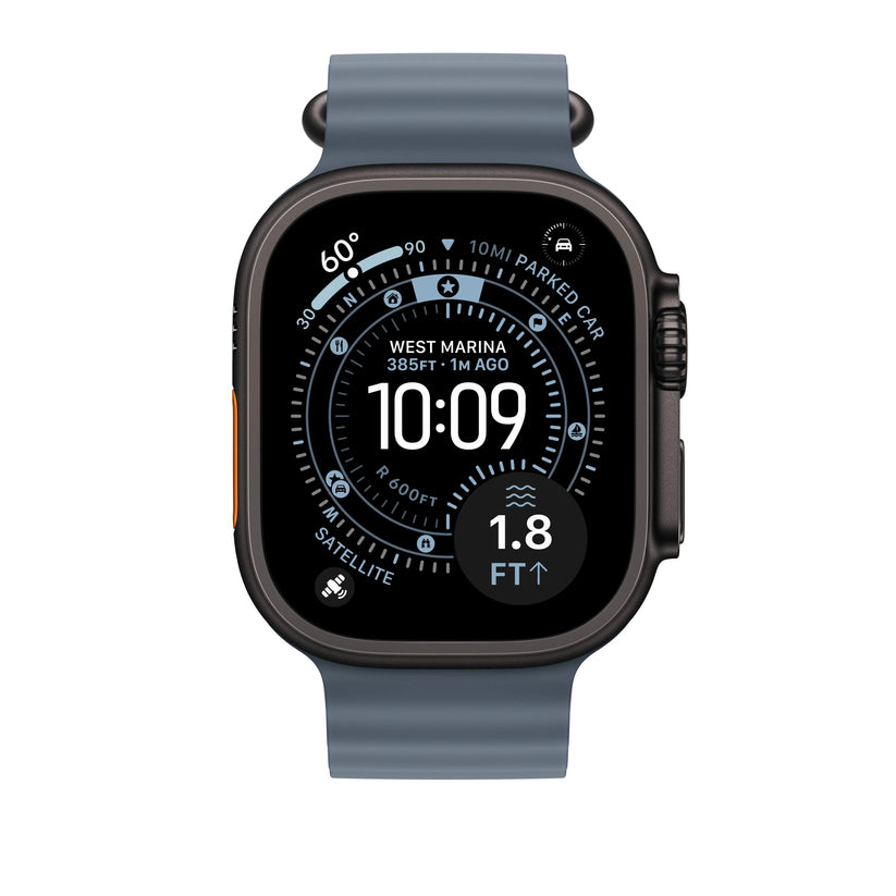 49mm Anchor Blue Ocean Band - Black Titanium Finish - iSTYLE RS