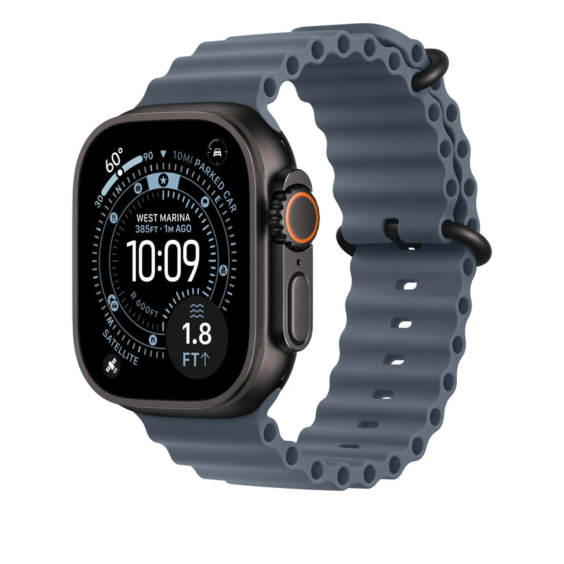 49mm Anchor Blue Ocean Band Extension - Black Titanium Finish - iSTYLE RS