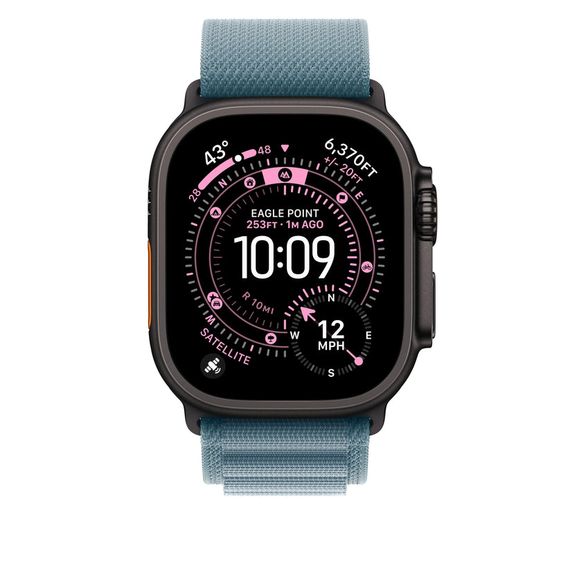 49mm Light Blue Alpine Loop - Large - Black Titanium Finish - iSTYLE RS