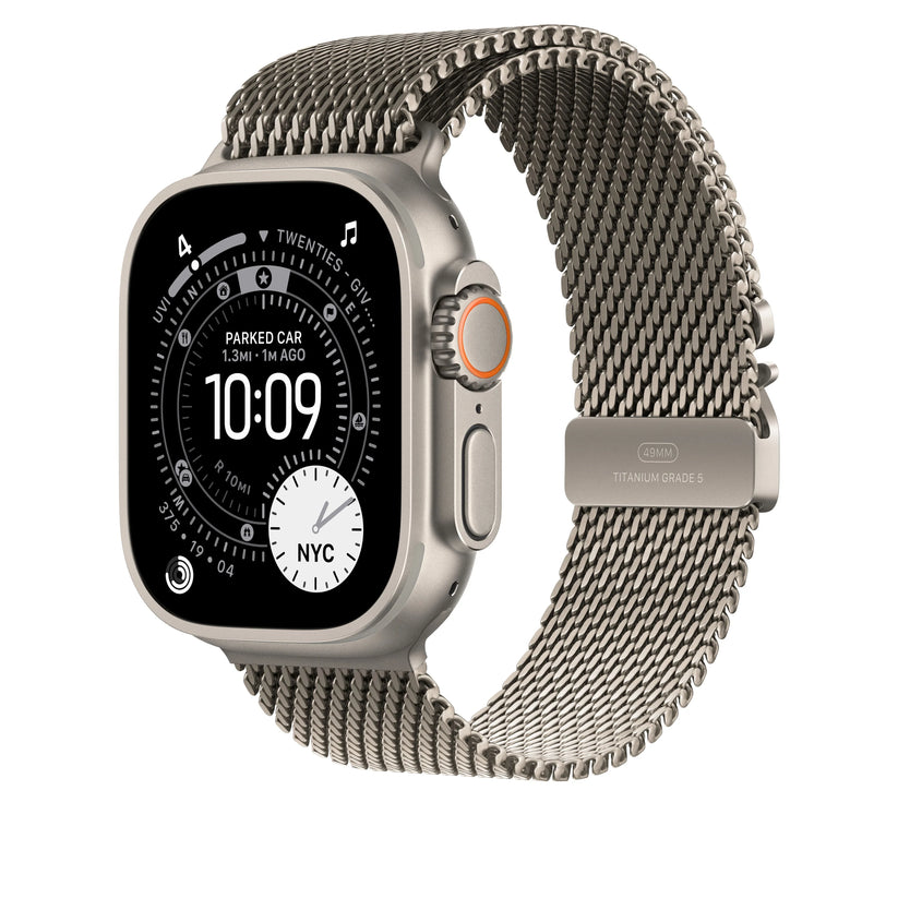 49mm Natural Titanium Milanese Loop - Medium - iSTYLE RS