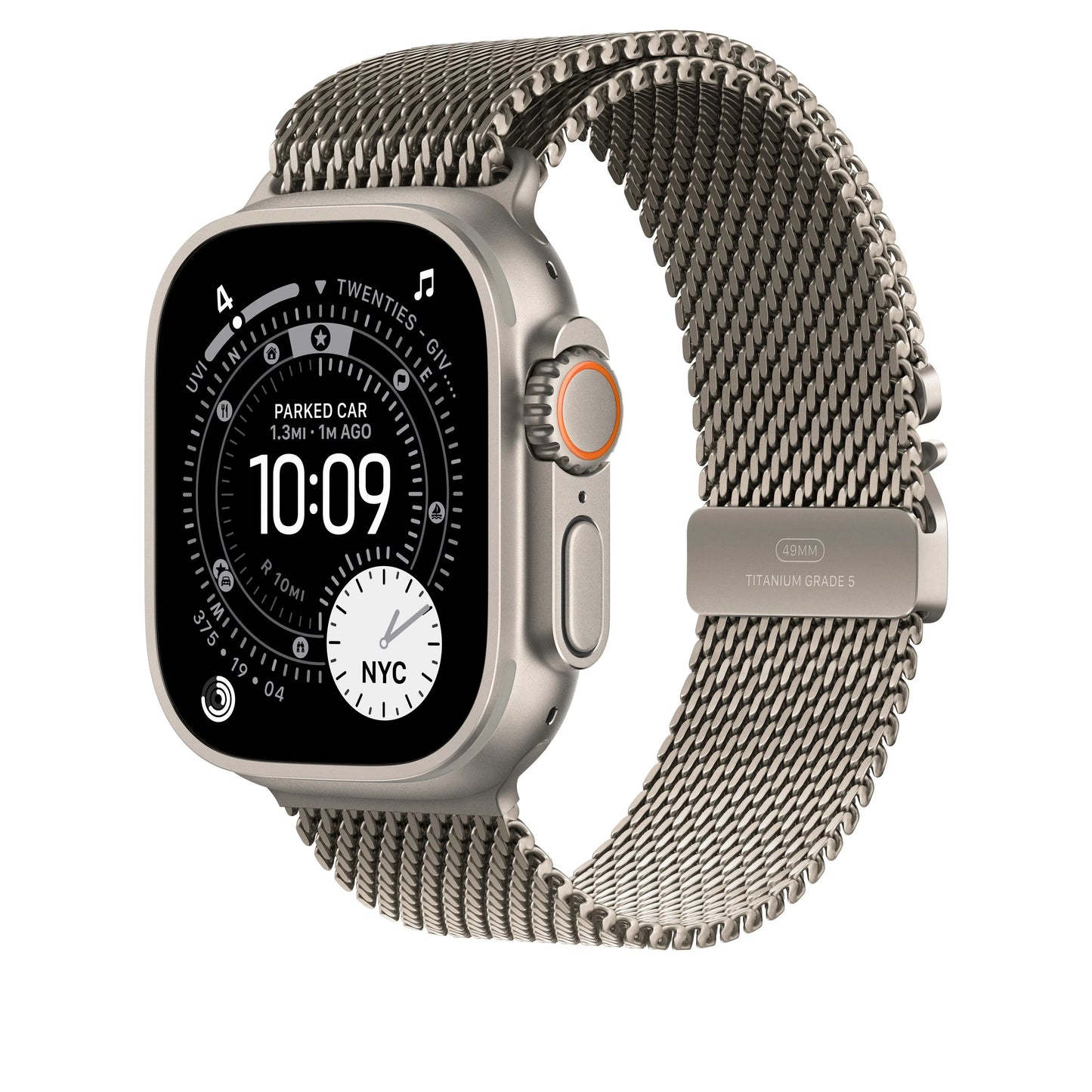 49mm Natural Titanium Milanese Loop - Small - iSTYLE RS