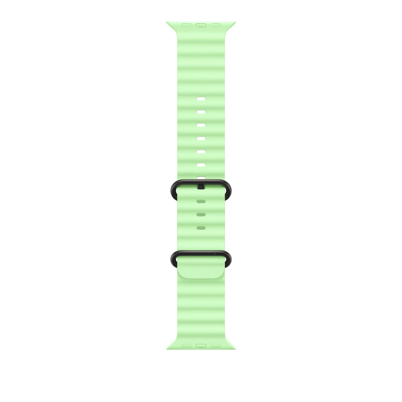 49mm Neon Green Ocean Band - Black Titanium Finish - iSTYLE RS