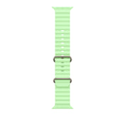 49mm Neon Green Ocean Band - Natural Titanium Finish - iSTYLE RS