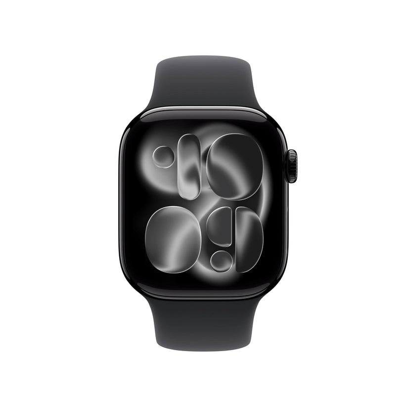 Apple Watch Series 11 GPS 42mm Jet Black Aluminium Case with Black Sport Band - S/M - iSTYLE RS