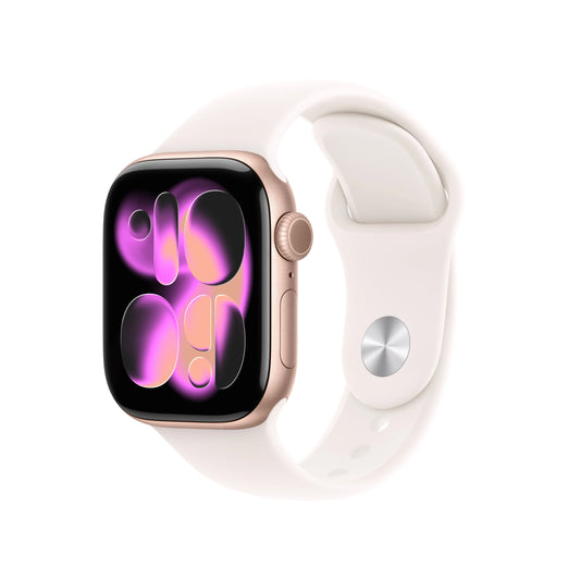 Apple Watch Series 11 GPS 42mm Rose Gold Aluminium Case with Light Blush Sport Band - M/L - iSTYLE RS