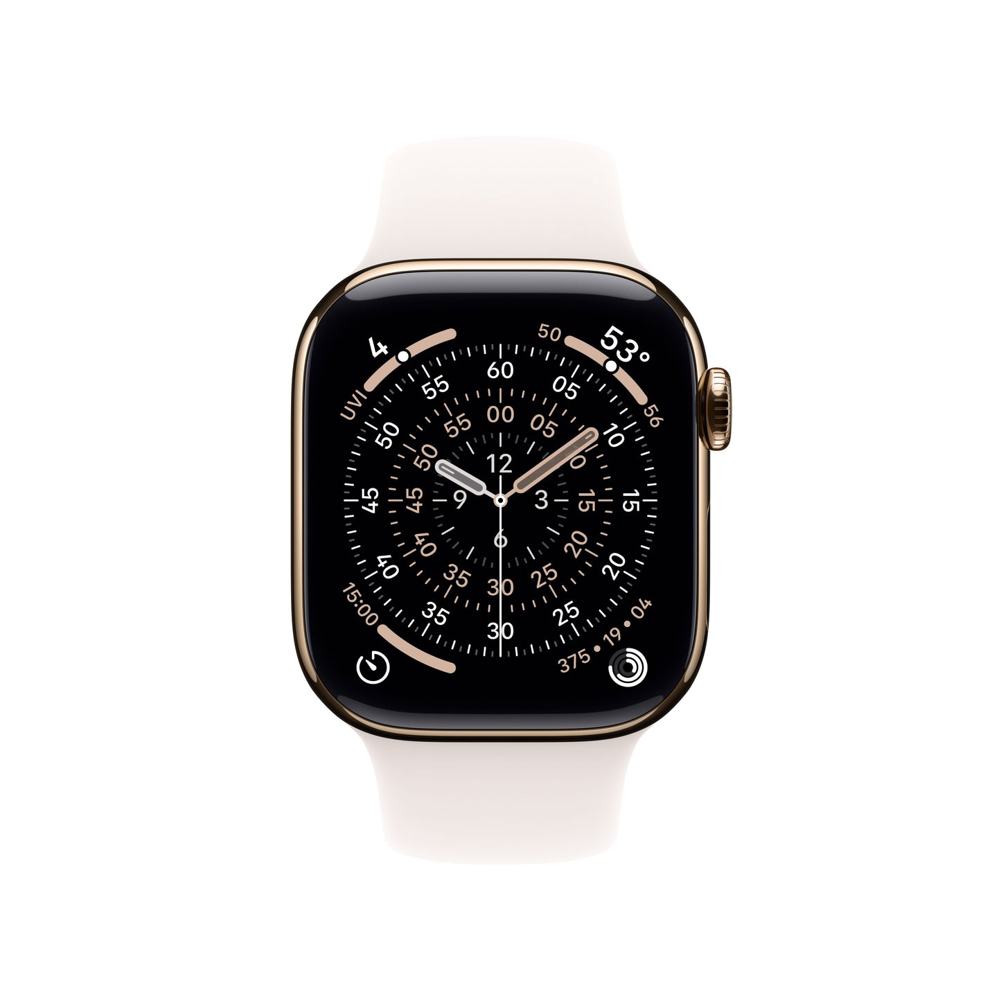 Apple Watch Series 11 GPS + Cellular 42mm Gold Titanium Case with Light Blush Sport Band - S/M - iSTYLE.rs