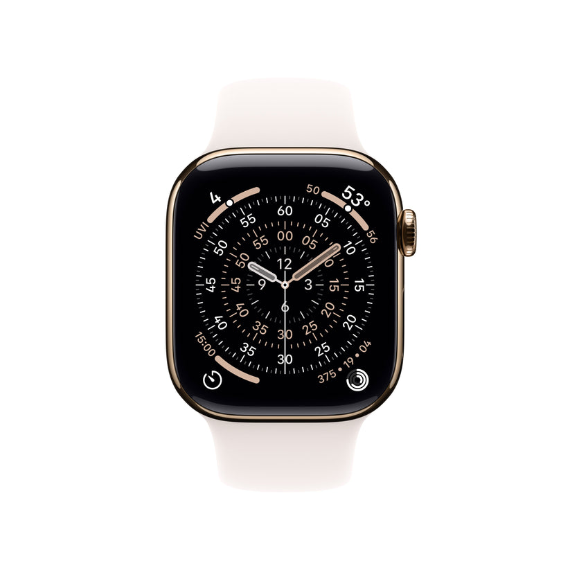Apple Watch Series 11 GPS + Cellular 42mm Gold Titanium Case with Light Blush Sport Band - S/M - iSTYLE.rs