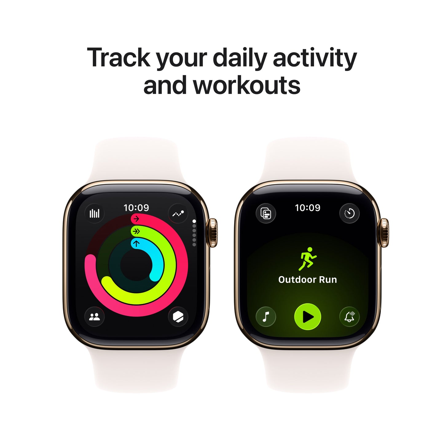 Apple Watch Series 11 GPS + Cellular 42mm Gold Titanium Case with Light Blush Sport Band - S/M - iSTYLE.rs