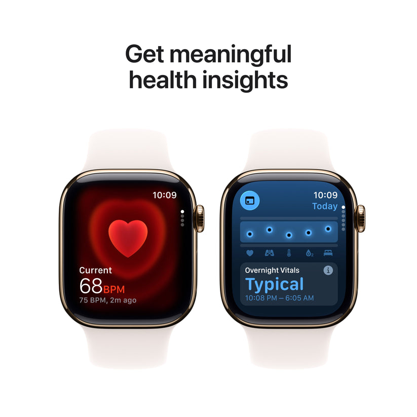 Apple Watch Series 11 GPS + Cellular 42mm Gold Titanium Case with Light Blush Sport Band - S/M - iSTYLE.rs