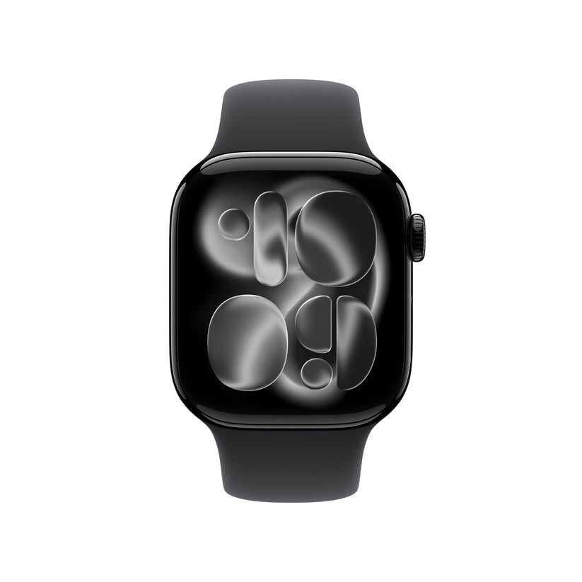 Apple Watch Series 11 GPS + Cellular 42mm Jet Black Aluminium Case with Black Sport Band - S/M - iSTYLE.rs