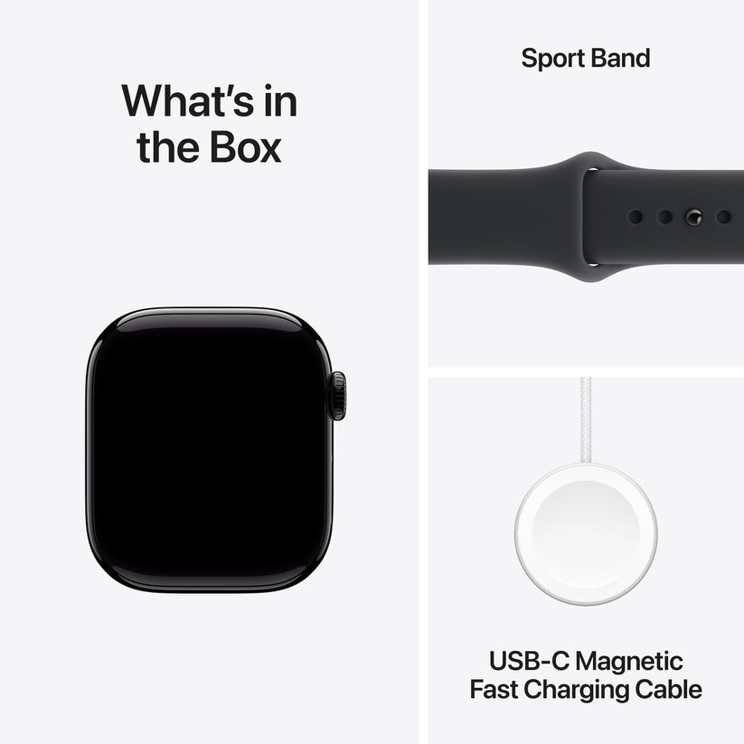 Apple Watch Series 11 GPS + Cellular 42mm Jet Black Aluminium Case with Black Sport Band - S/M - iSTYLE.rs