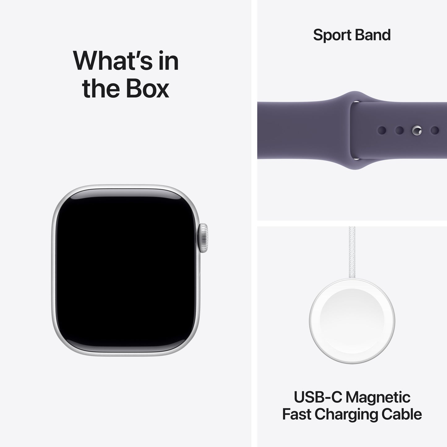 Apple Watch Series 11 GPS + Cellular 42mm Silver Aluminium Case with Purple Fog Sport Band - M/L - iSTYLE.rs