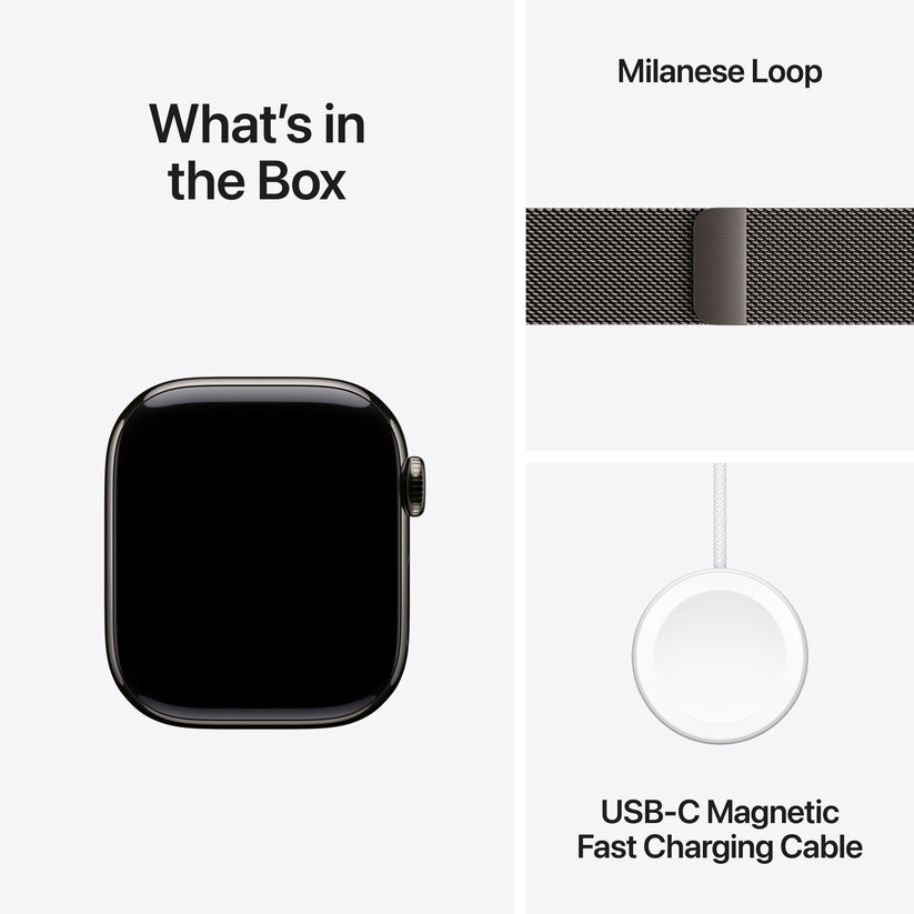 Apple Watch Series 11 GPS + Cellular 42mm Slate Titanium Case with Slate Milanese Loop - iSTYLE.rs