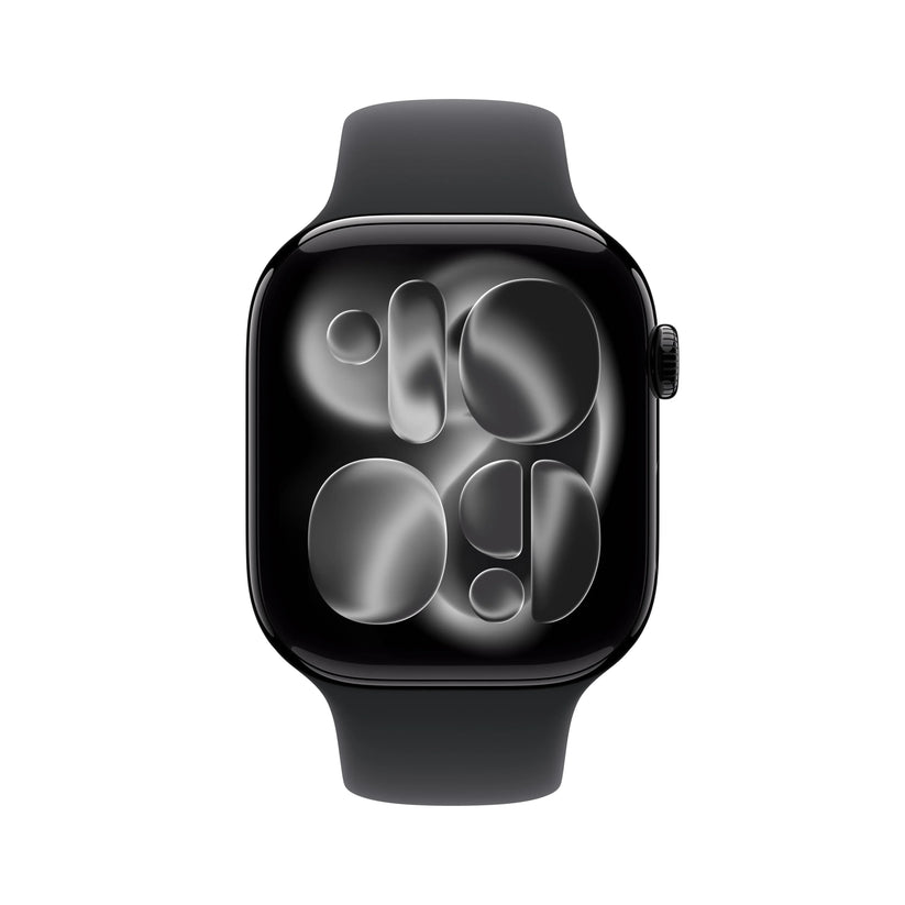 Apple Watch Series 11 GPS 46mm Jet Black Aluminium Case with Black Sport Band - S/M - iSTYLE RS
