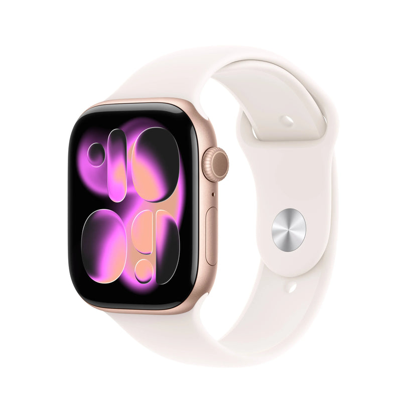 Apple Watch Series 11 GPS 46mm Rose Gold Aluminium Case with Light Blush Sport Band - M/L - iSTYLE RS