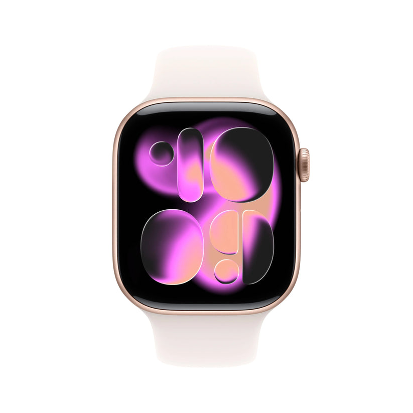 Apple Watch Series 11 GPS 46mm Rose Gold Aluminium Case with Light Blush Sport Band - S/M - iSTYLE RS