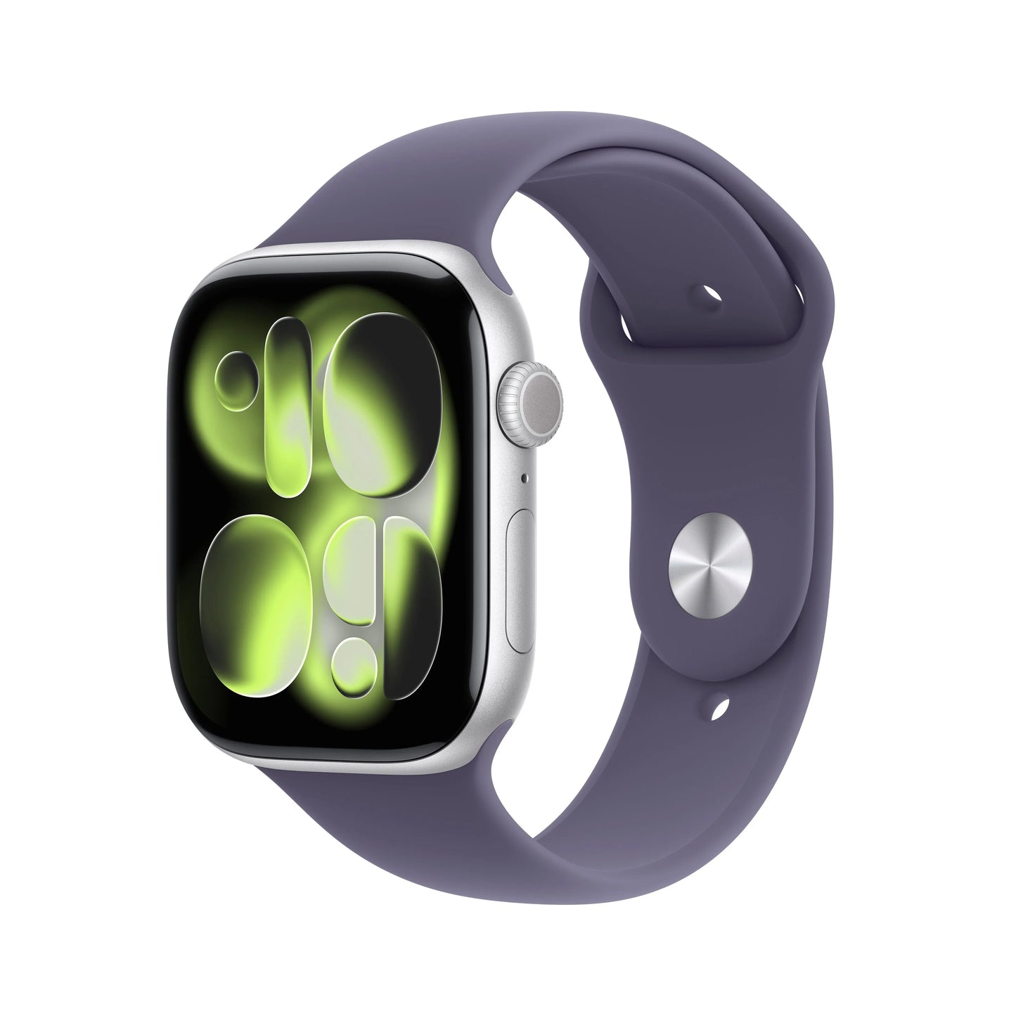 Apple Watch Series 11 GPS 46mm Silver Aluminium Case with Purple Fog Sport Band - S/M - iSTYLE RS