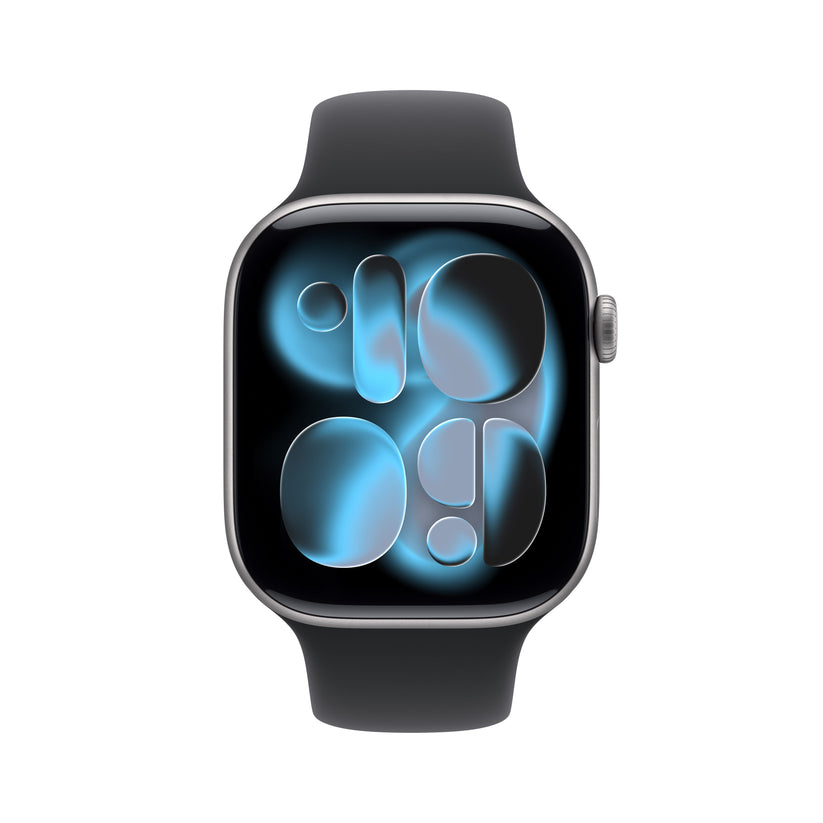Apple Watch Series 11 GPS 46mm Space Grey Aluminium Case with Black Sport Band - S/M - iSTYLE RS