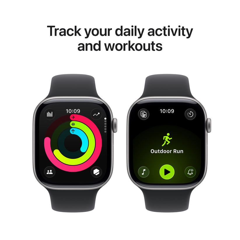 Apple Watch Series 11 GPS 46mm Space Grey Aluminium Case with Black Sport Band - S/M - iSTYLE RS