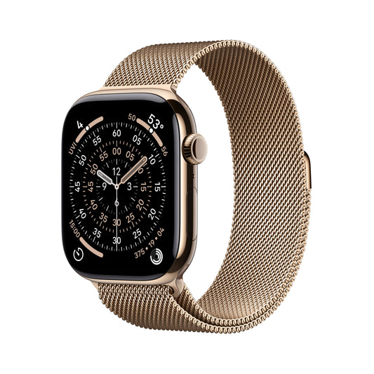 Apple Watch Series 11 GPS + Cellular 46mm Gold Titanium Case with Gold Milanese Loop - M/L - iSTYLE.rs