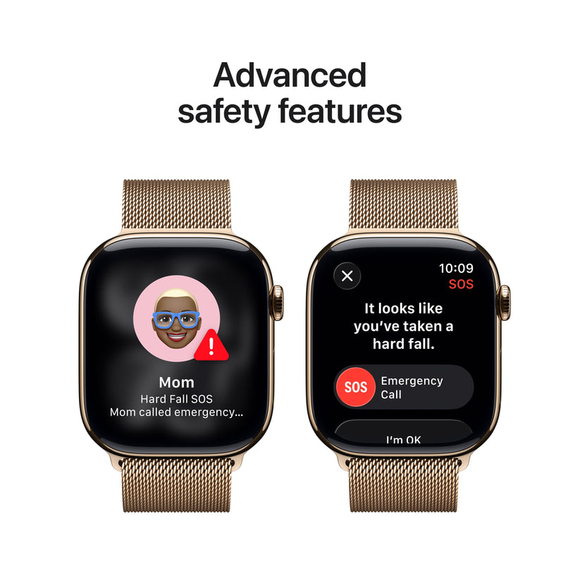 Apple Watch Series 11 GPS + Cellular 46mm Gold Titanium Case with Gold Milanese Loop - S/M - iSTYLE.rs
