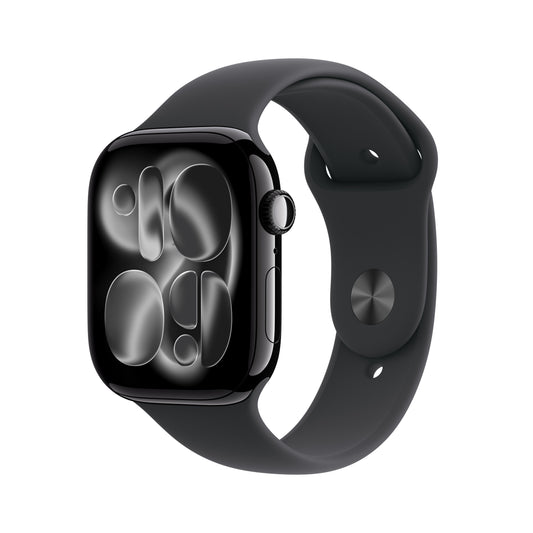 Apple Watch Series 11 GPS + Cellular 46mm Jet Black Aluminium Case with Black Sport Band - S/M - iSTYLE.rs