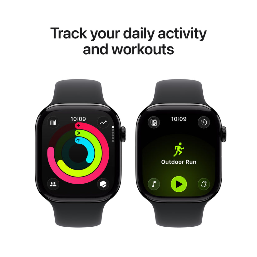 Apple Watch Series 11 GPS + Cellular 46mm Jet Black Aluminium Case with Black Sport Band - S/M - iSTYLE.rs
