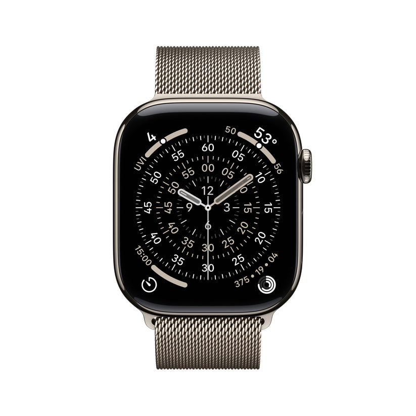 Apple Watch Series 11 GPS + Cellular 46mm Natural Titanium Case with Natural Milanese Loop - S/M - iSTYLE.rs