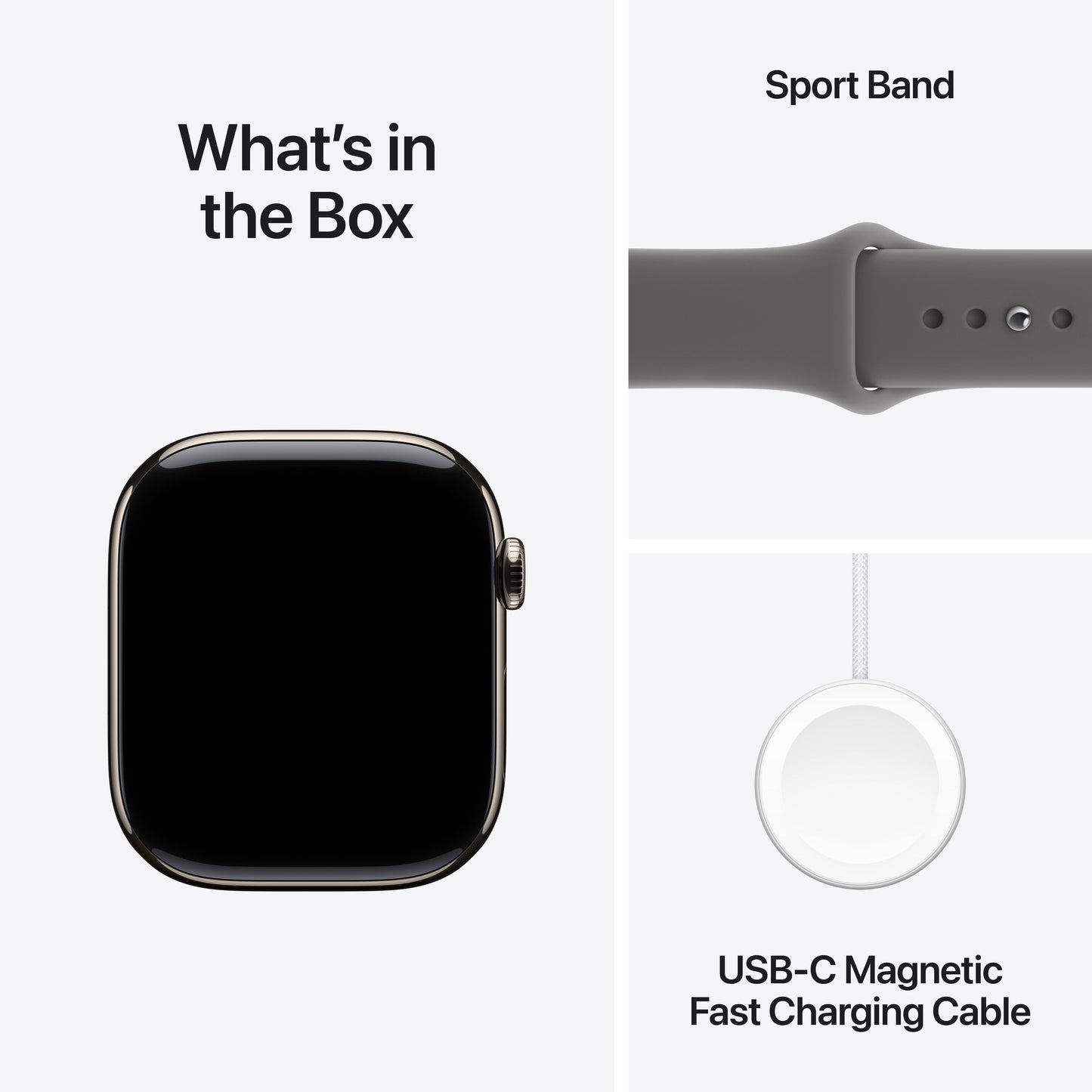 Apple Watch Series 11 GPS + Cellular 46mm Natural Titanium Case with Stone Grey Sport Band - M/L - iSTYLE.rs