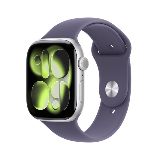 Apple Watch Series 11 GPS + Cellular 46mm Silver Aluminium Case with Purple Fog Sport Band - M/L - iSTYLE.rs