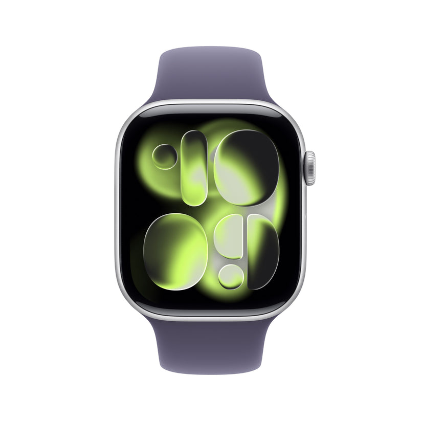 Apple Watch Series 11 GPS + Cellular 46mm Silver Aluminium Case with Purple Fog Sport Band - M/L - iSTYLE.rs