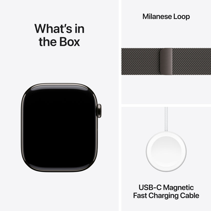 Apple Watch Series 11 GPS + Cellular 46mm Slate Titanium Case with Slate Milanese Loop - M/L - iSTYLE.rs