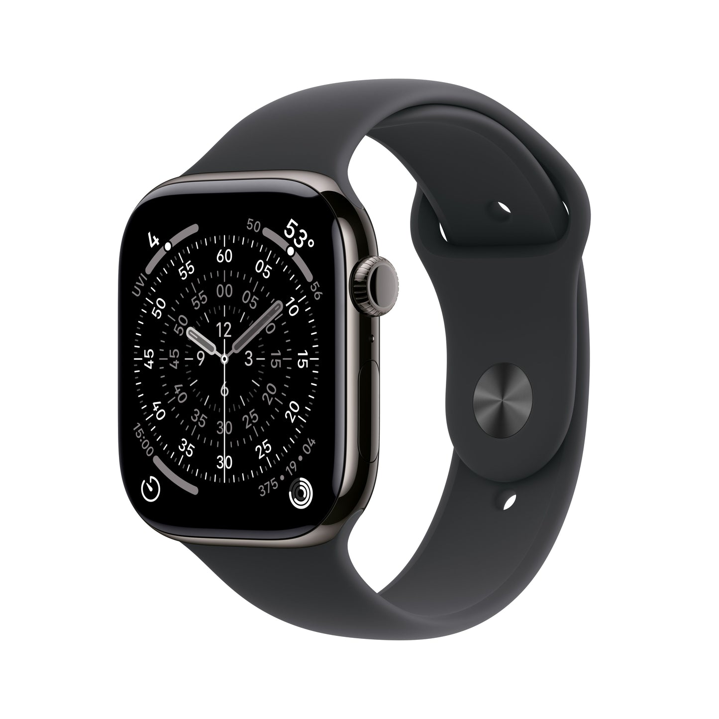 Apple Watch Series 11 GPS + Cellular 46mm Slate Titanium Case with Black Sport Band - M/L - iSTYLE.rs
