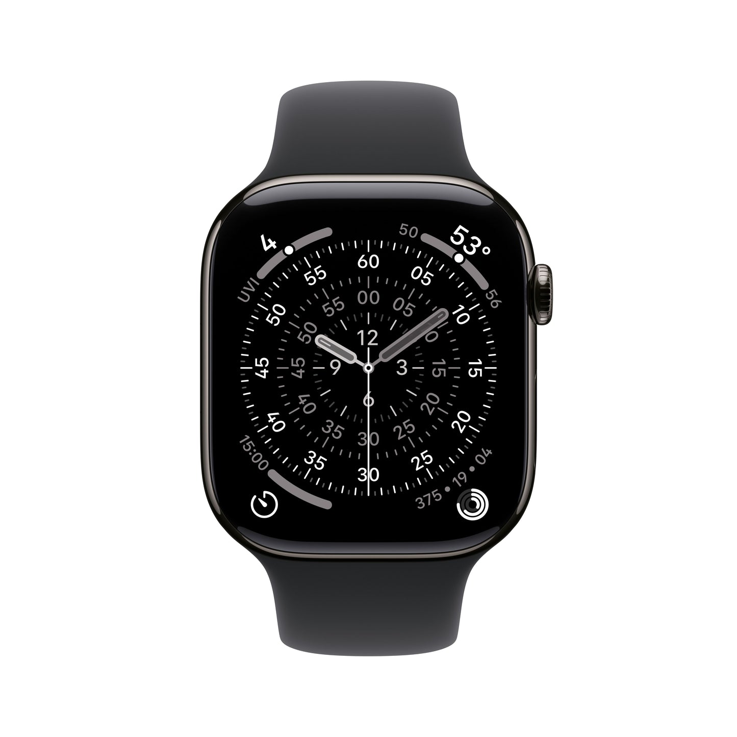 Apple Watch Series 11 GPS + Cellular 46mm Slate Titanium Case with Black Sport Band - M/L - iSTYLE.rs