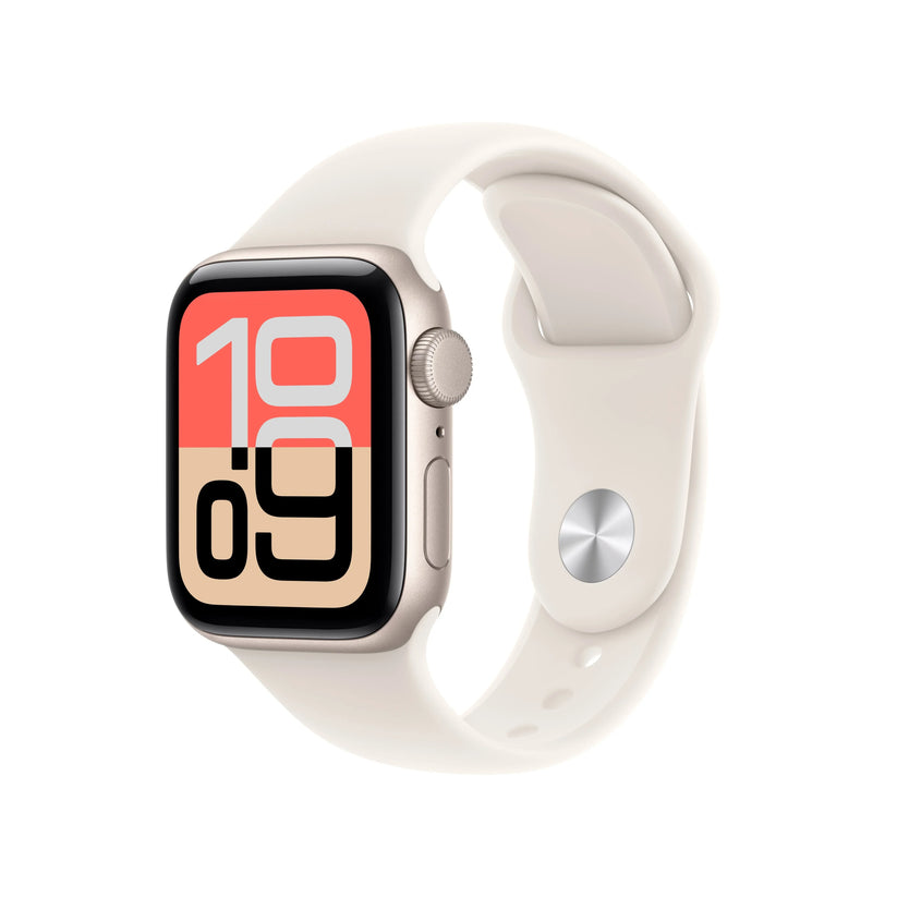 Apple Watch SE 3 GPS 40mm Starlight Aluminium Case with Starlight Sport Band - M/L - iSTYLE RS