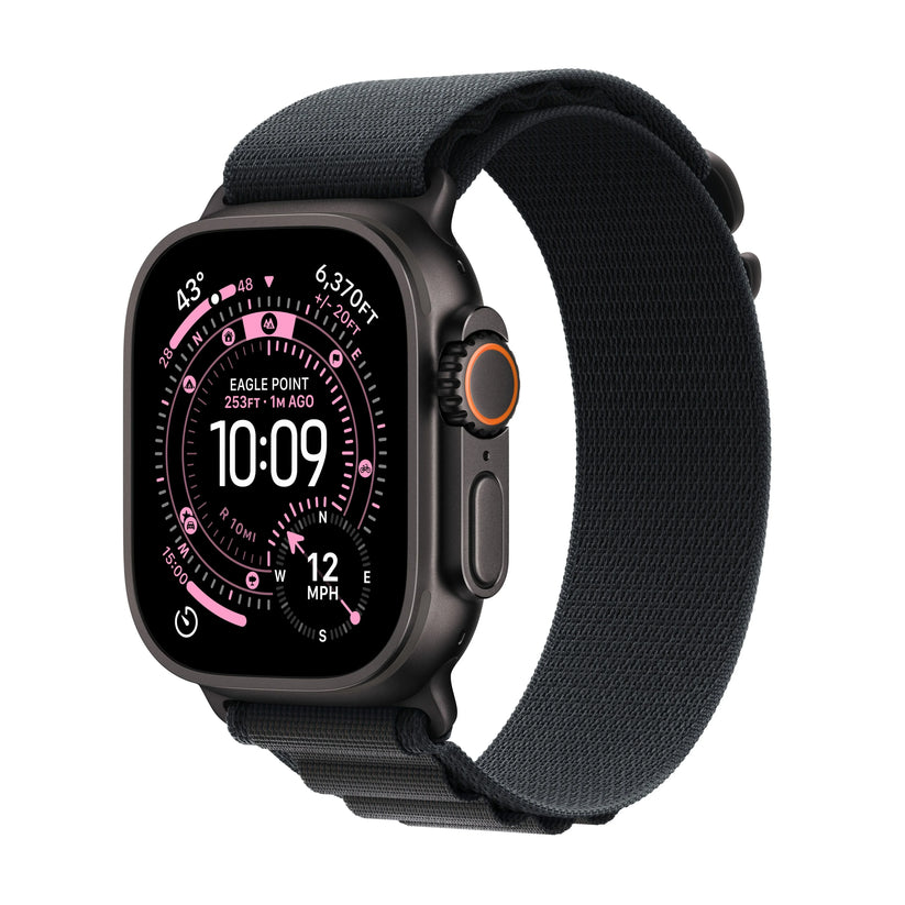 Apple Watch Ultra 3 GPS + Cellular 49mm Black Titanium Case with Black Alpine Loop - Large - iSTYLE RS