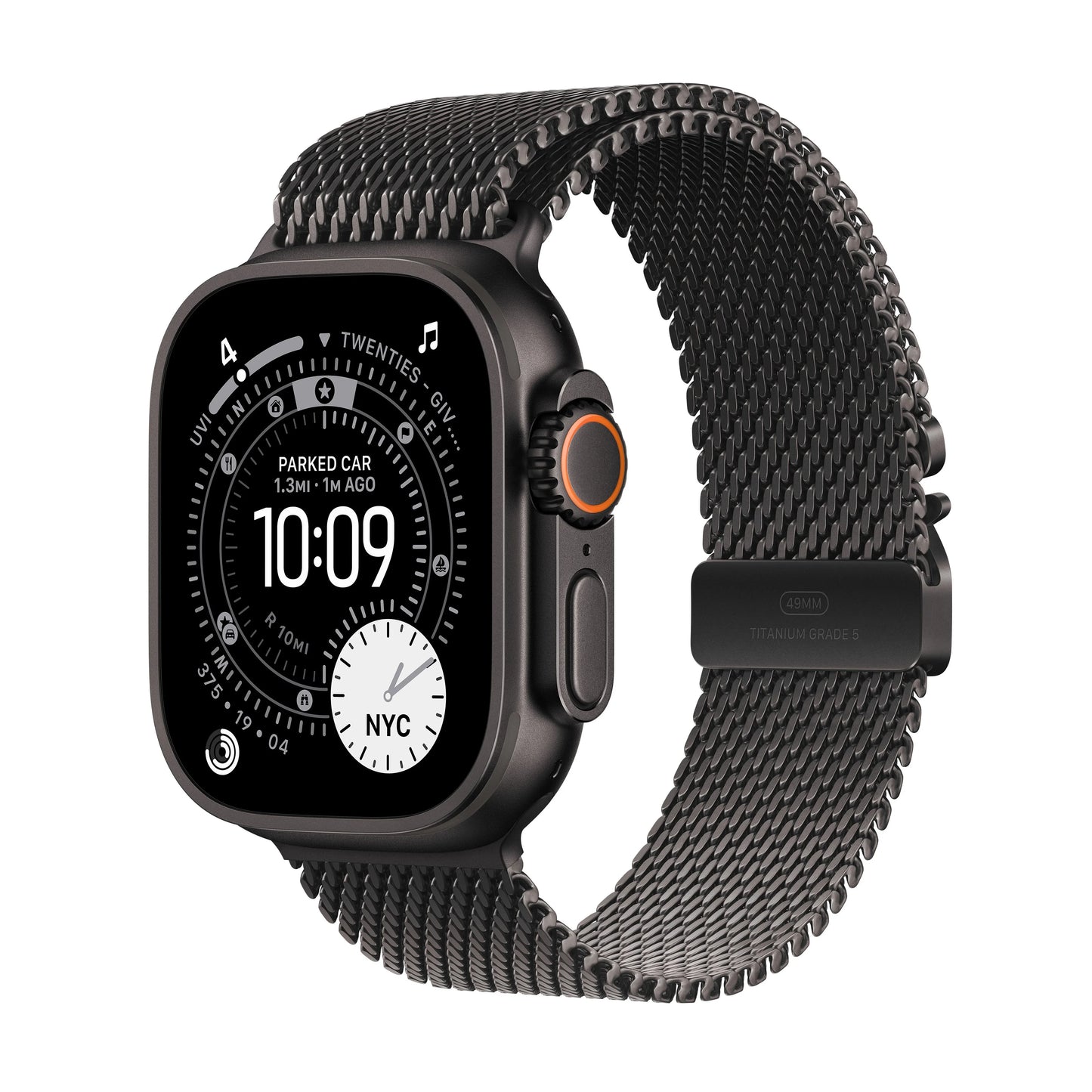 Apple Watch Ultra 3 GPS + Cellular 49mm Black Titanium Case with Black Titanium Milanese Loop - Medium - iSTYLE RS
